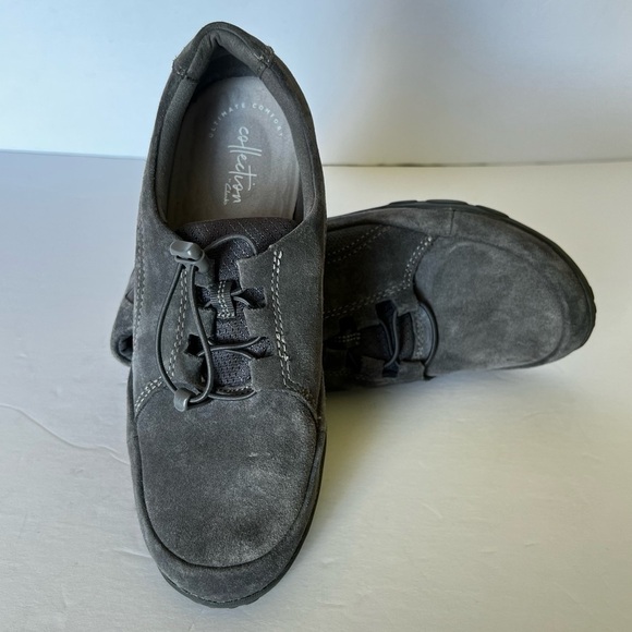 Clark’s Collection Suede Haley Rhea Bungee Slip on in Gray size 8 - Picture 11 of 11